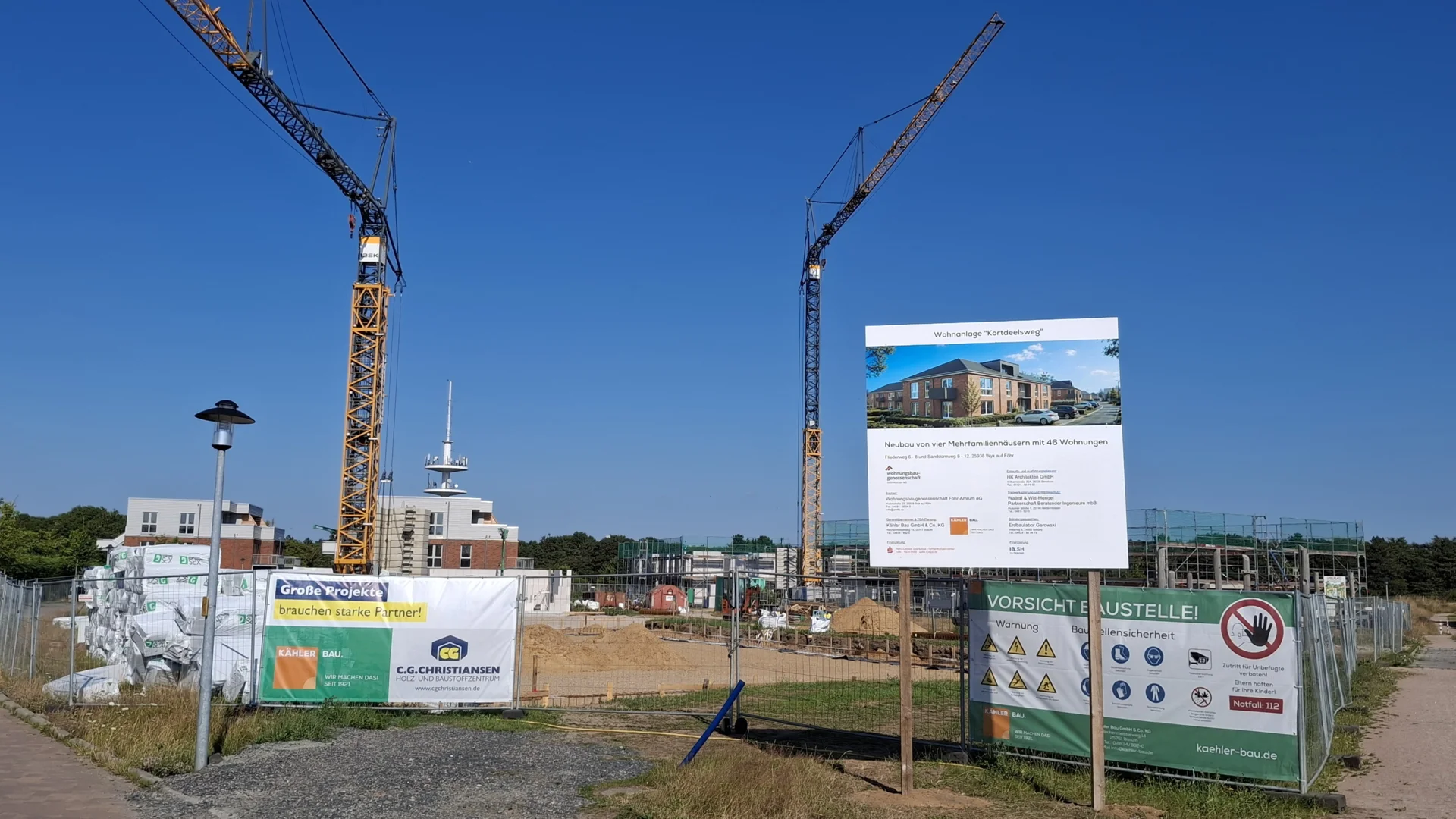 Das Bauprojekt „am Kortdeelsweg" (Foto: Stadt Wyk Andreas Hansen)