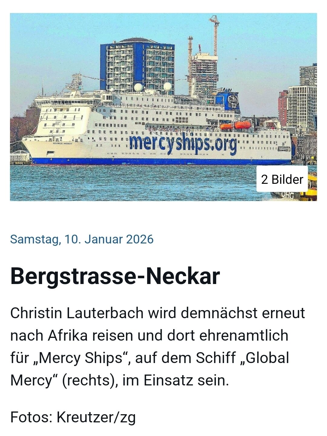 Foto des Hospitalschiffs