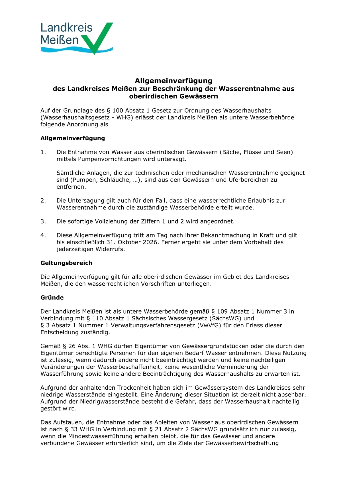 1 AV Untersagung Wasserentnahme aus OFW LF_ohneU-1