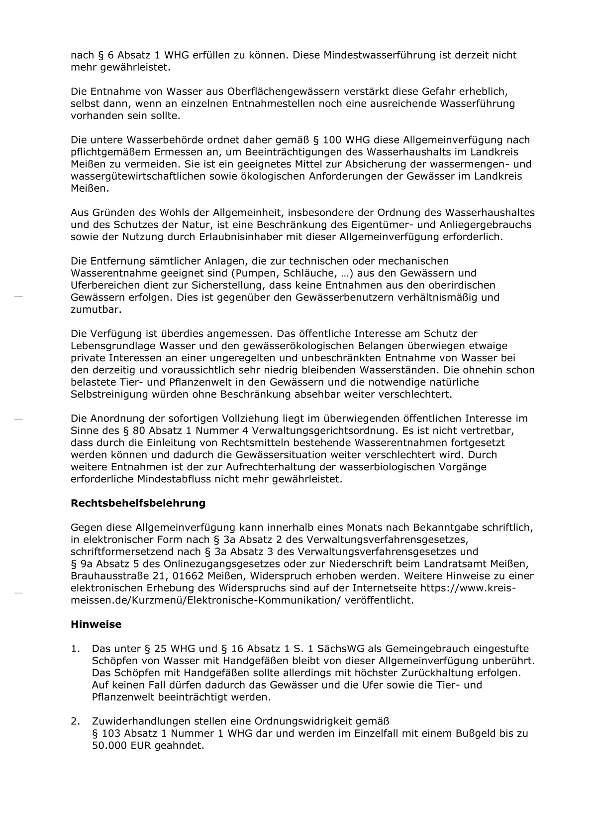 1 AV Untersagung Wasserentnahme aus OFW LF_ohneU-2