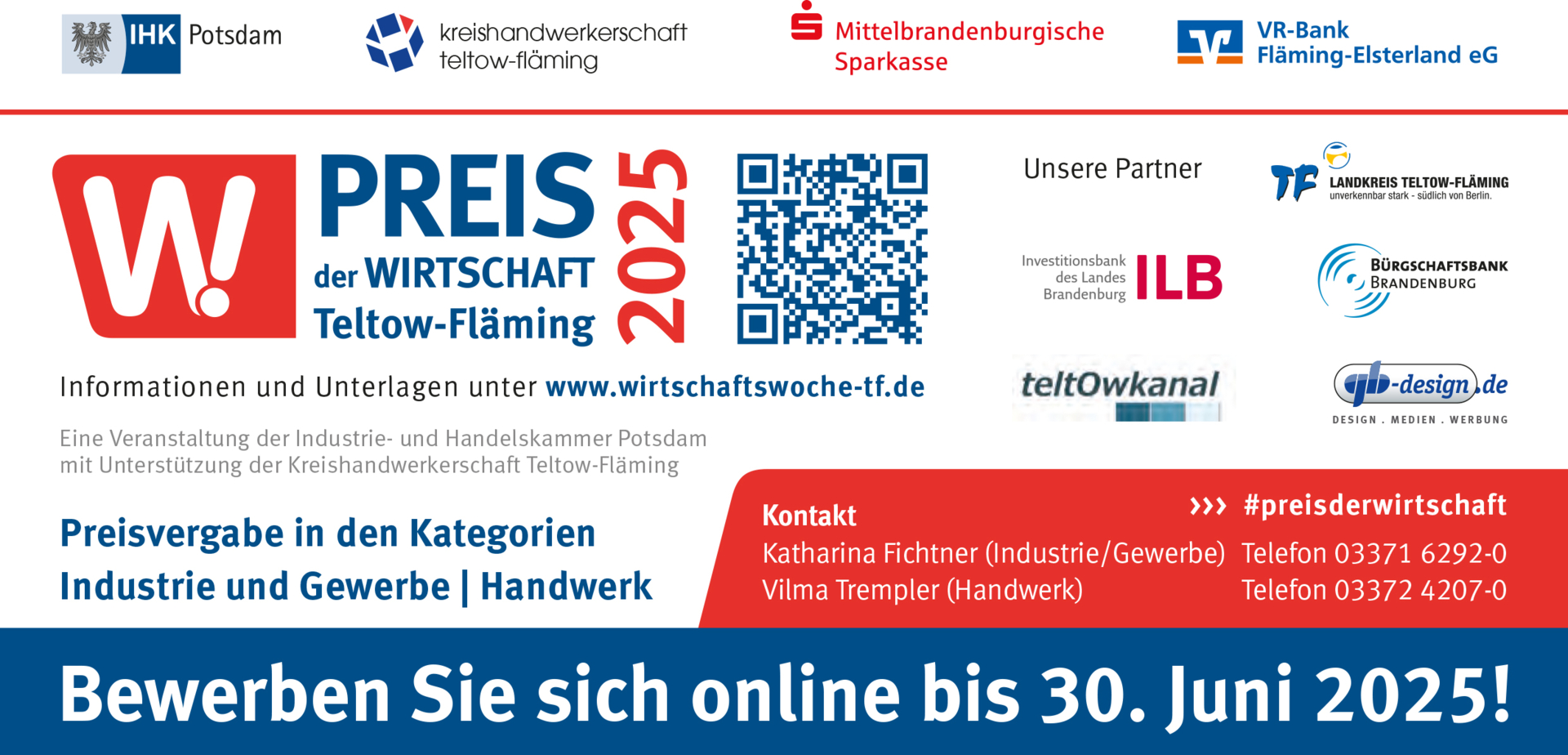 Bewerbung und Sponsoren Preis der Wirtschaft