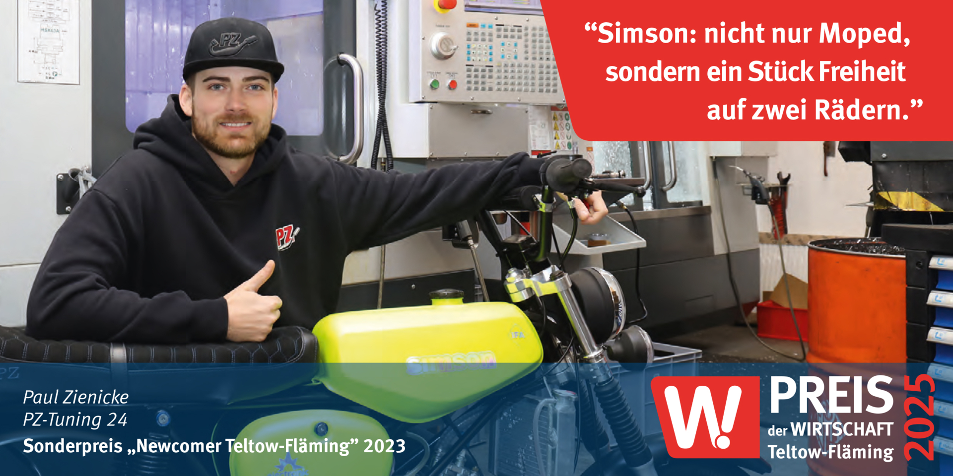 Paul Zienicke PZ-Tuning 24 Sonderpreis „Newcomer Teltow-Fläming” 2023