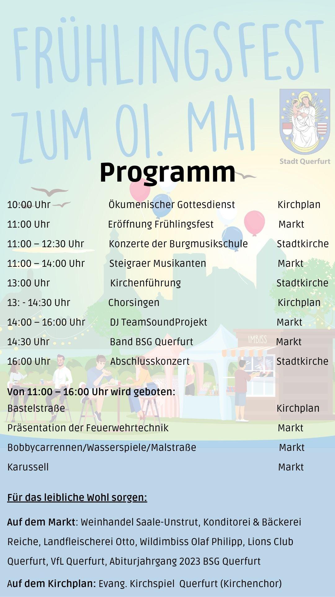 Programm - Frühlingsfest Stadt Querfurt 2022