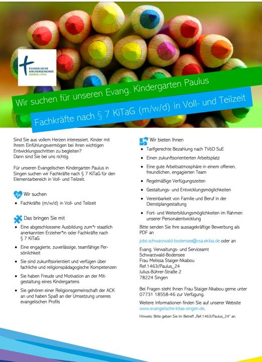 Fachkräfte (m/w/d) in Voll- und Teilzeit