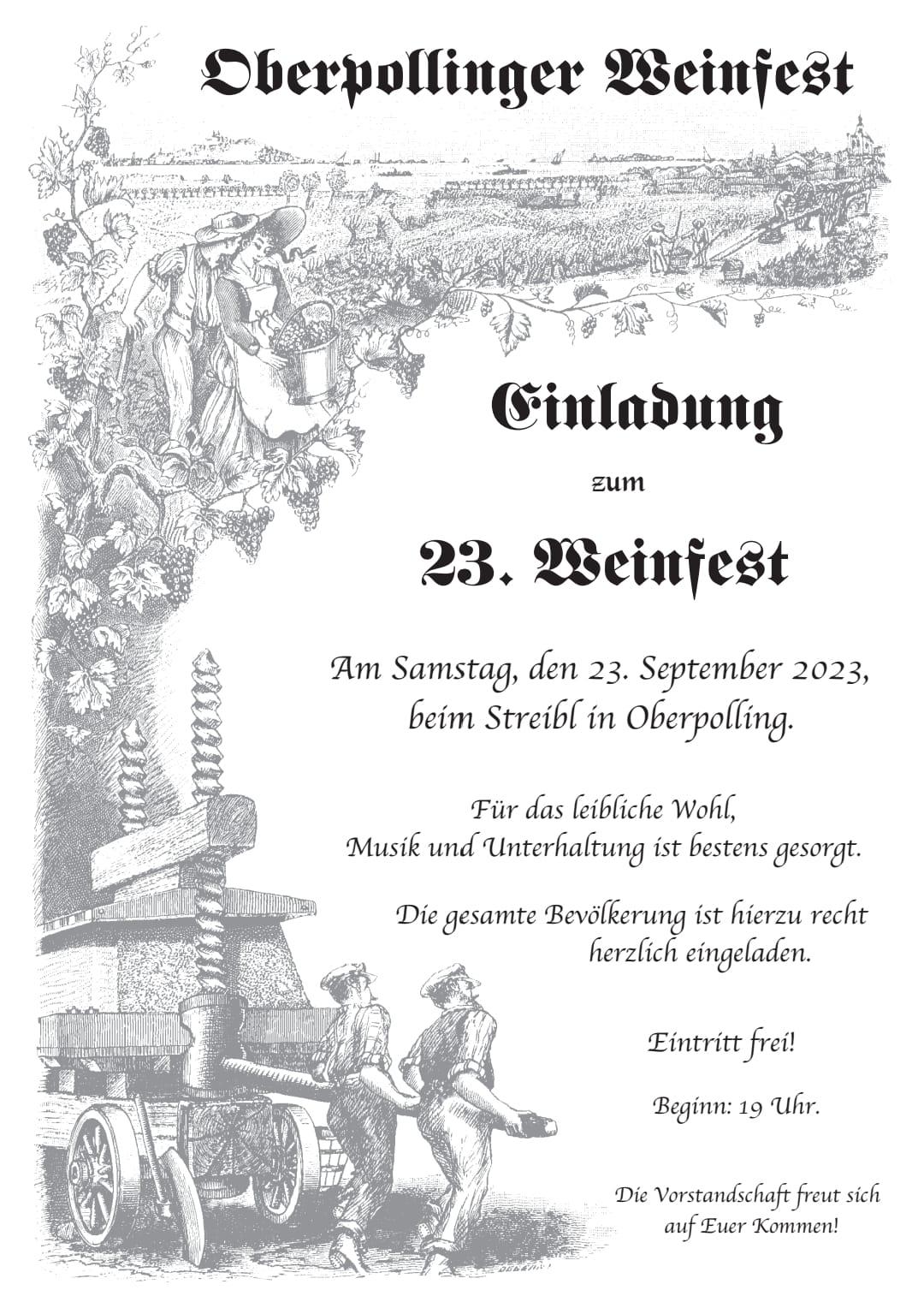 Oberpollinger Weinfest