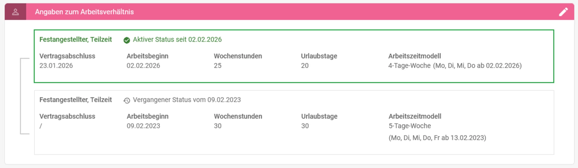 Arbeitsverhältnis