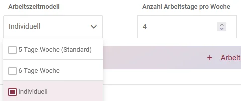 Arbeitszeitmodell