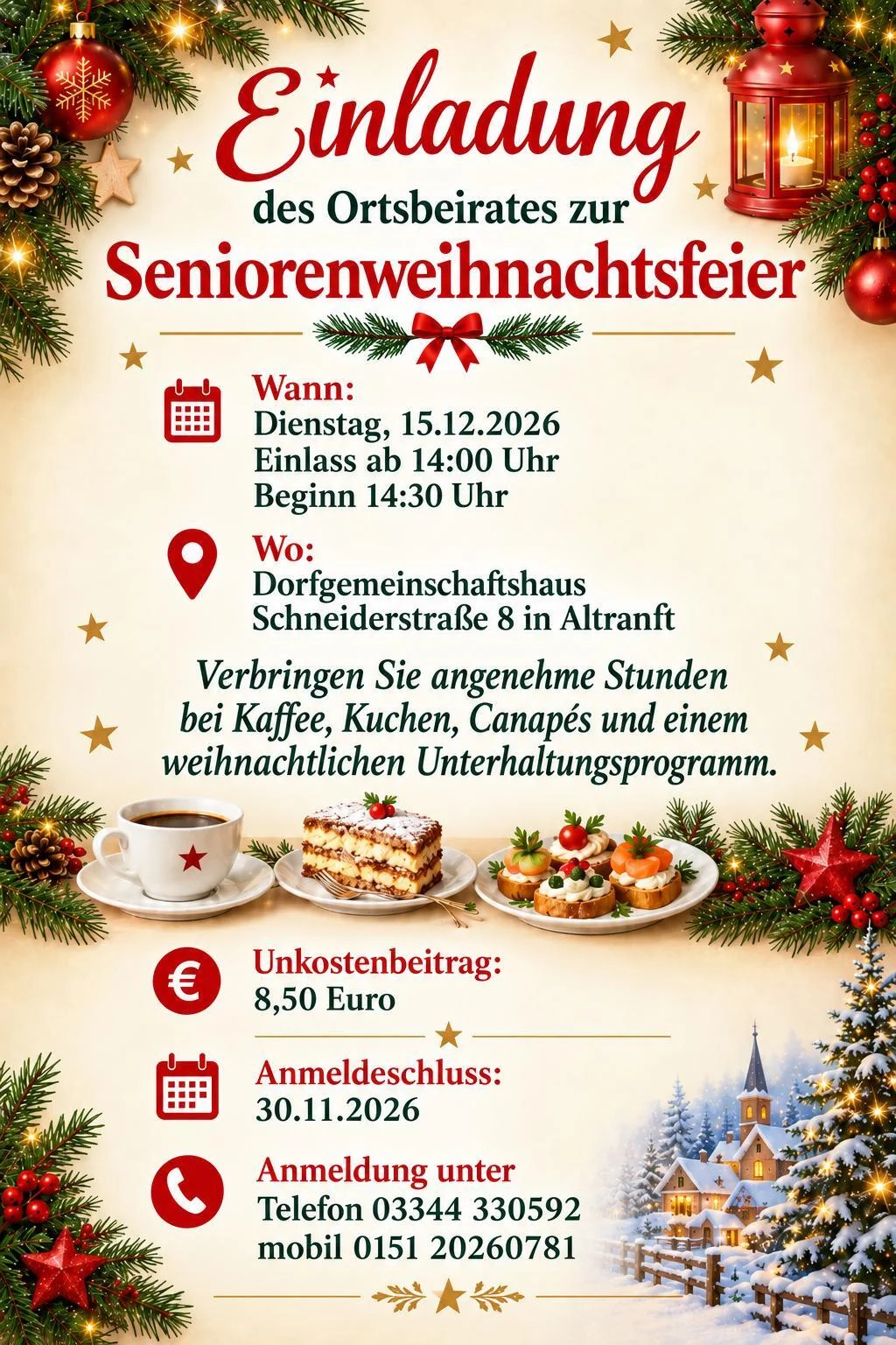 Seniorenweihnachtsfeier Altranft