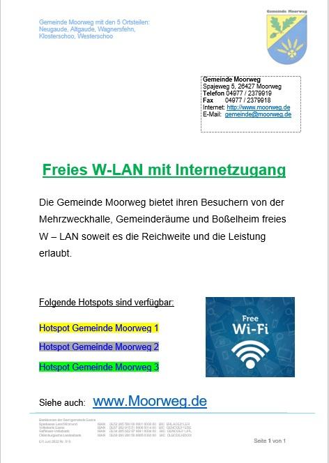 Freies W-LAN mit Internetzugang