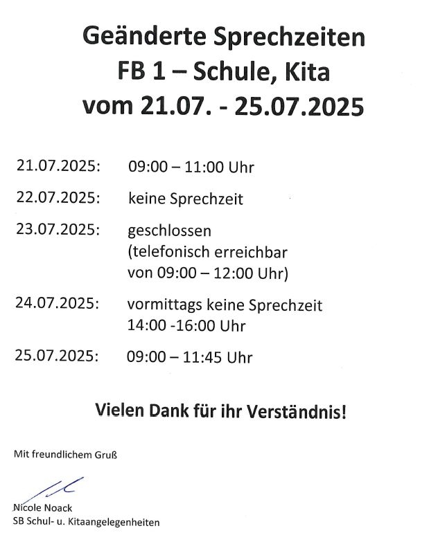Öffnungszeiten