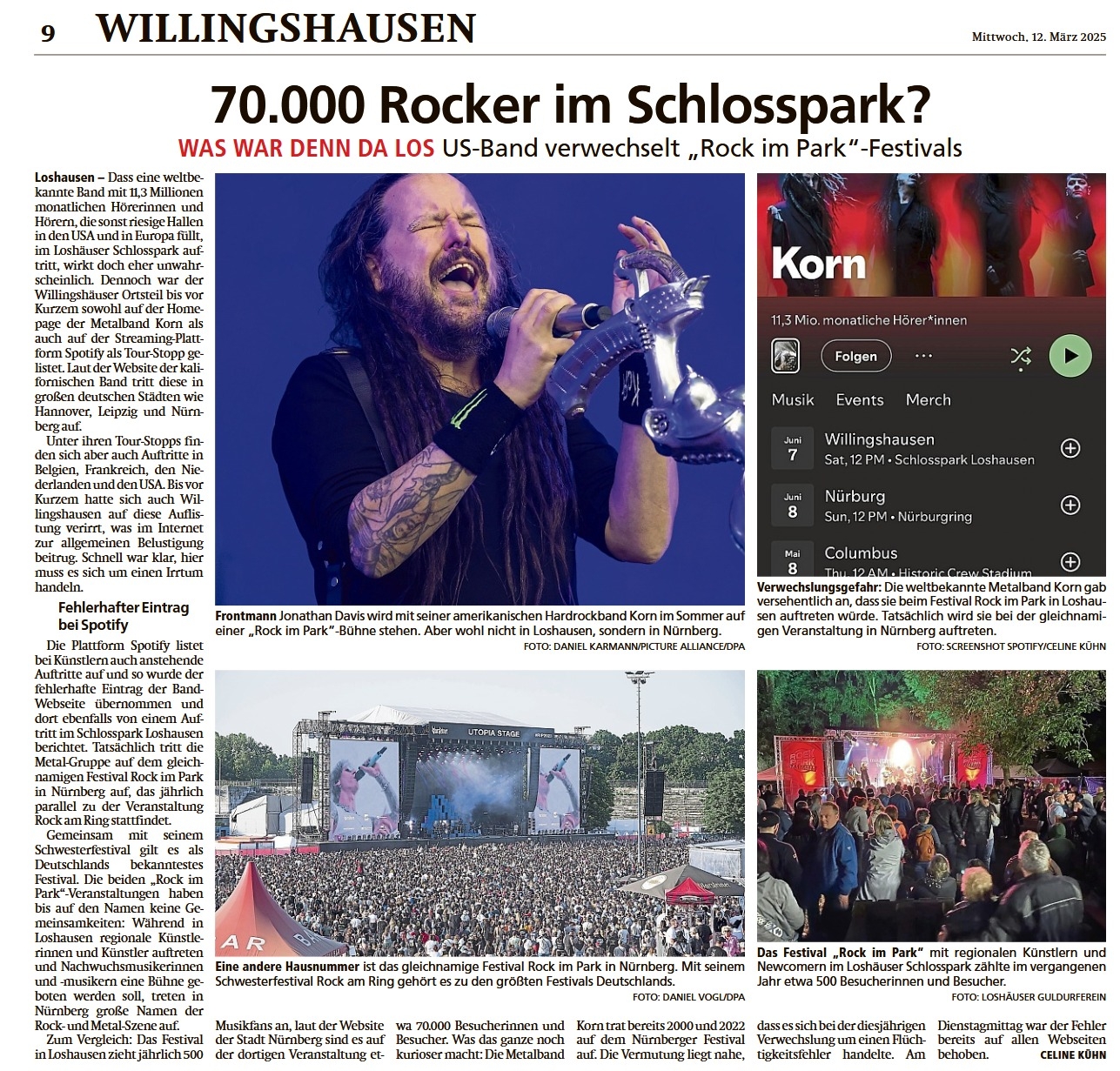 Quelle, HNA vom 12.03.2025