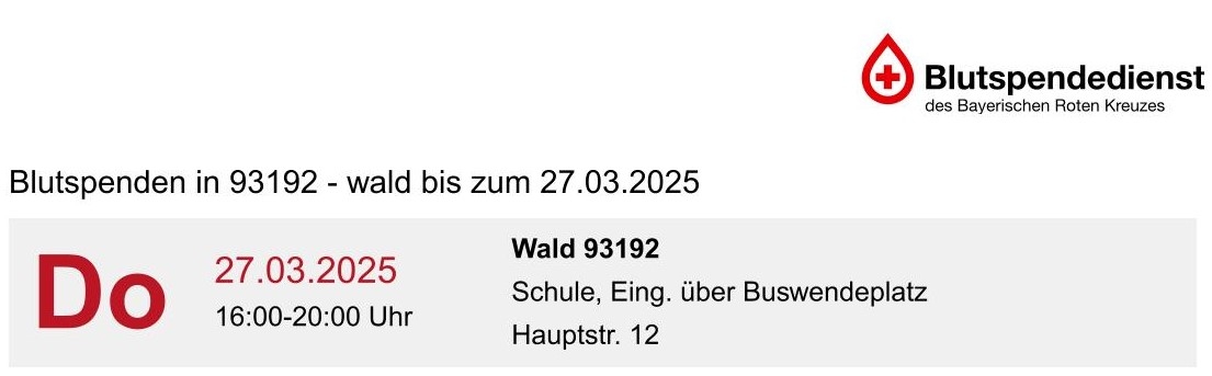 Blutspendetermin