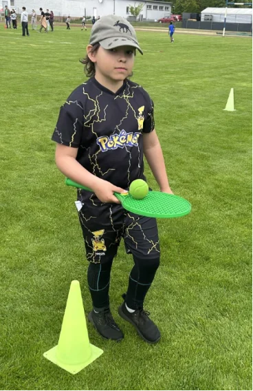 Tennisball balancieren