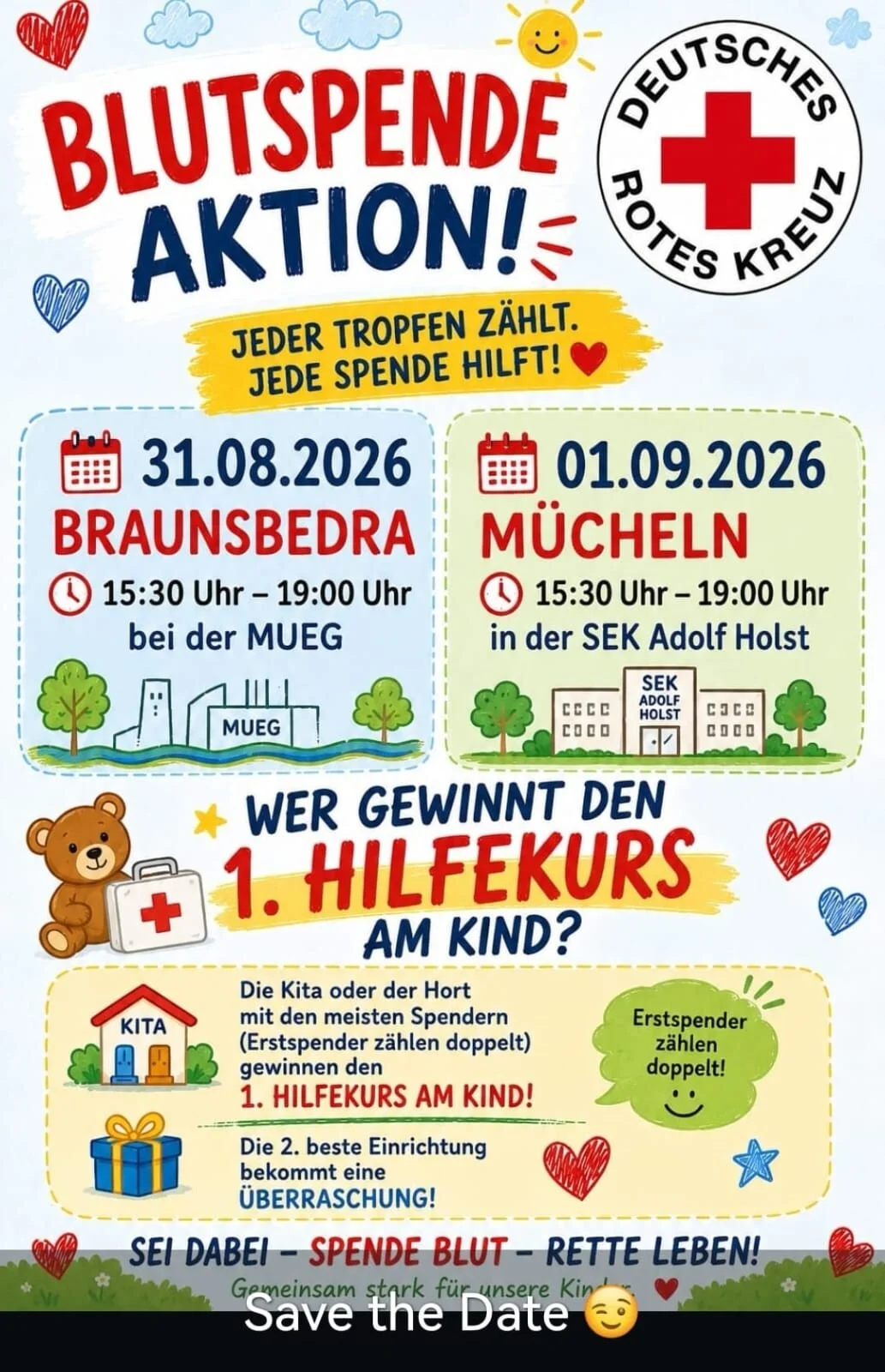 Plakat Blutspendetermine