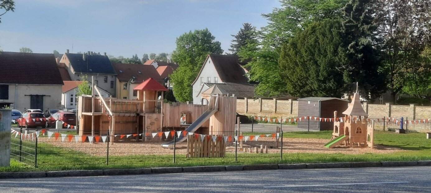 Der Burgspielplatz war 2025 das neue Highlight für die Kinder der Stadt.