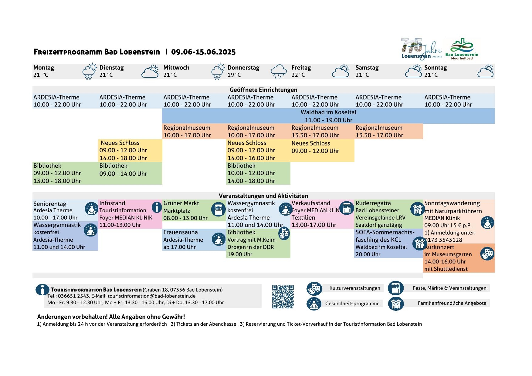 Freizeitprogramm