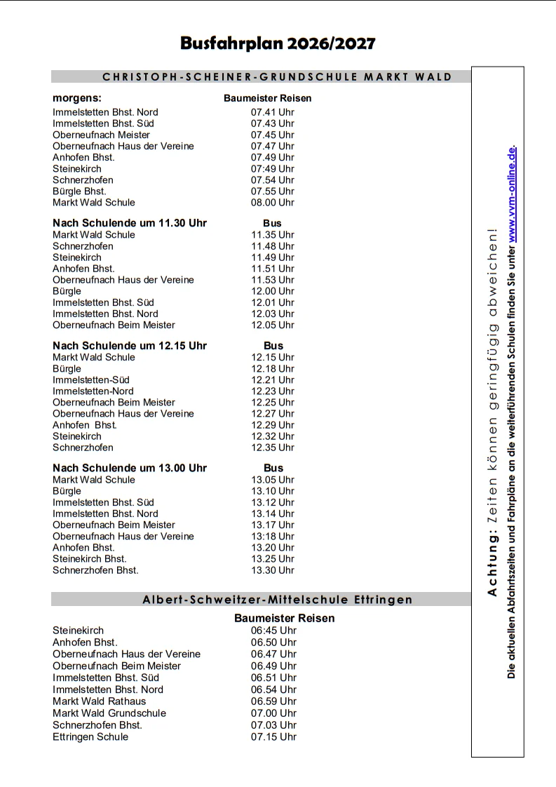 Fahrplan