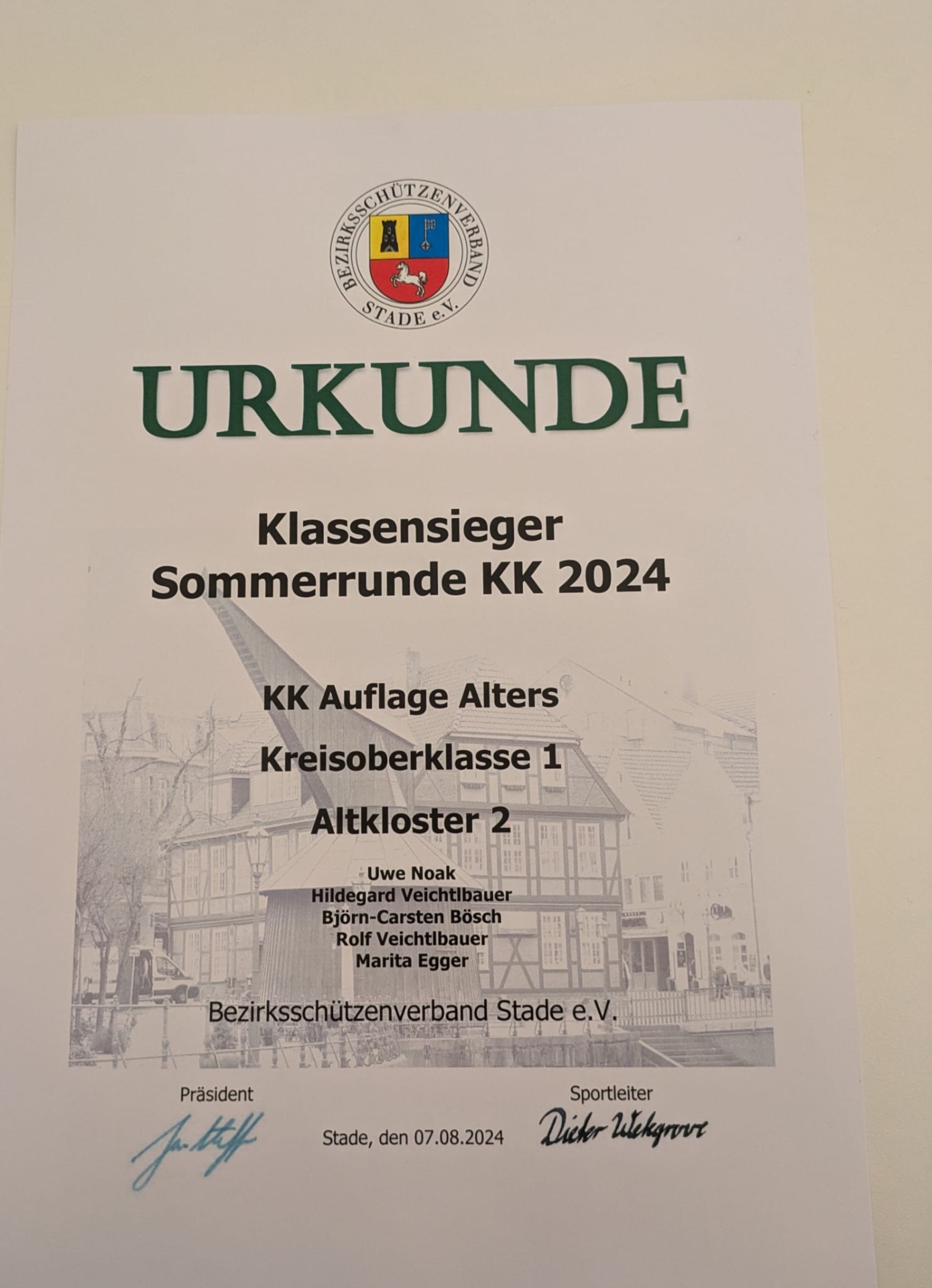 Urkunde Sieger 2024 KOKl 1