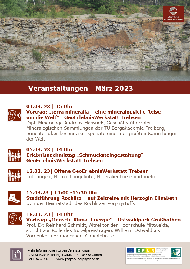 Veranstaltungen März 2023 - Geopark Porphyrland