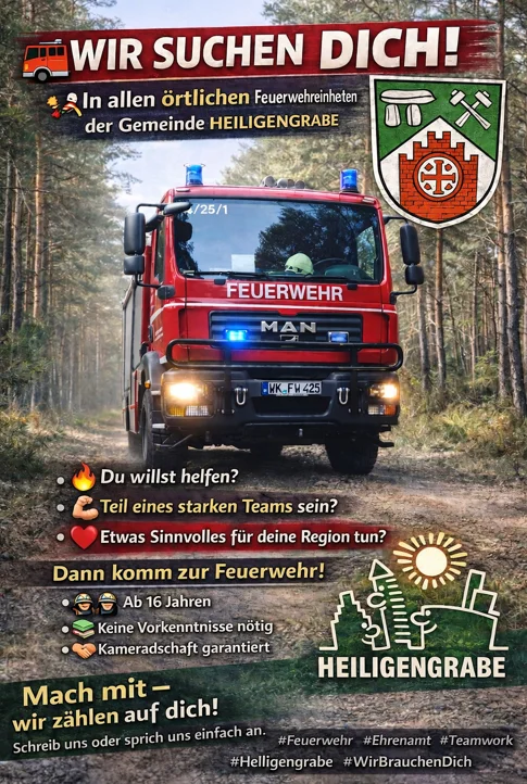 Aufruf der Feuerwehr Heiligengrabe