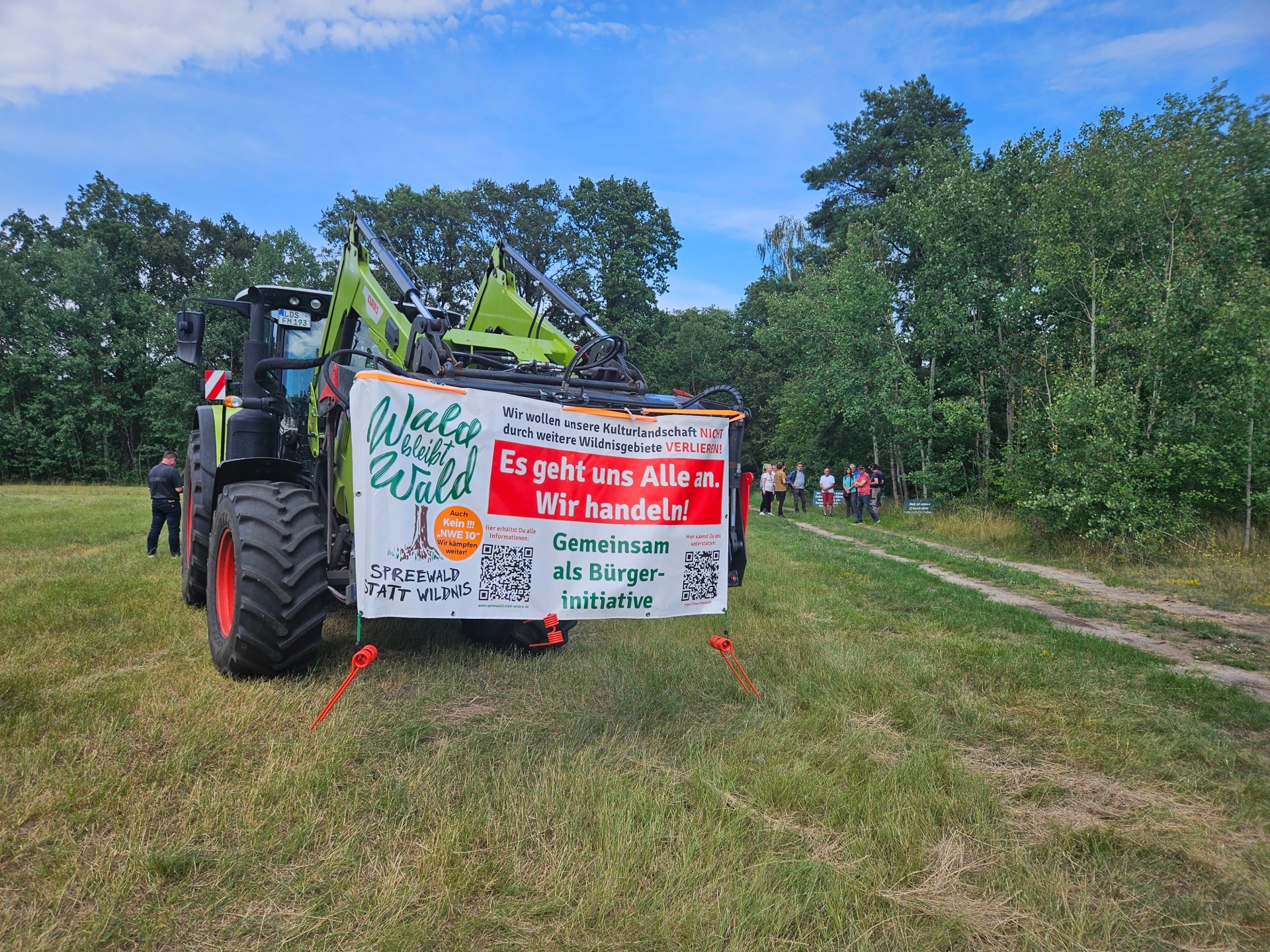 Proteste gegen Wildnisausweisung im Spreewald durch eine BI. Foto: Dörthe Ziemer