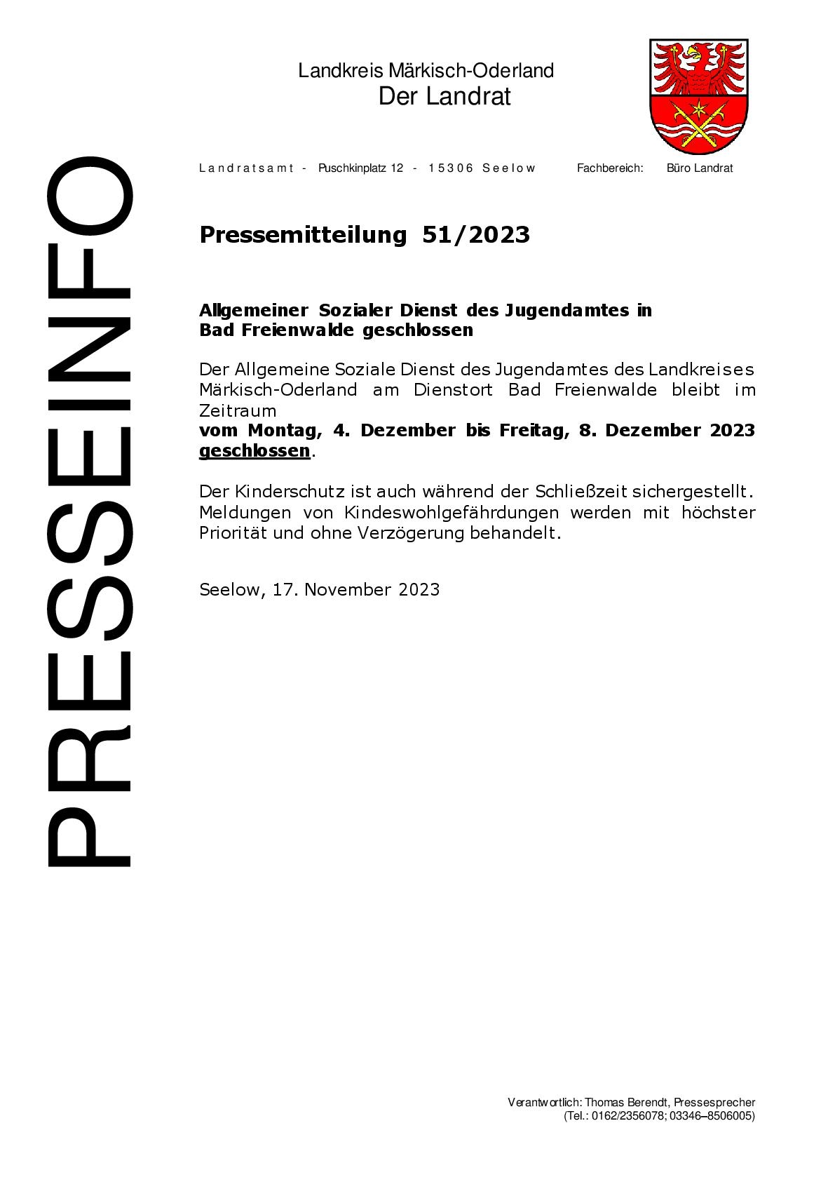 Pressemitteilung - 09.11.2023 - 512023 - Allgemeiner Sozialer Dienst des Jugendamtes in Bad Freienwa-001
