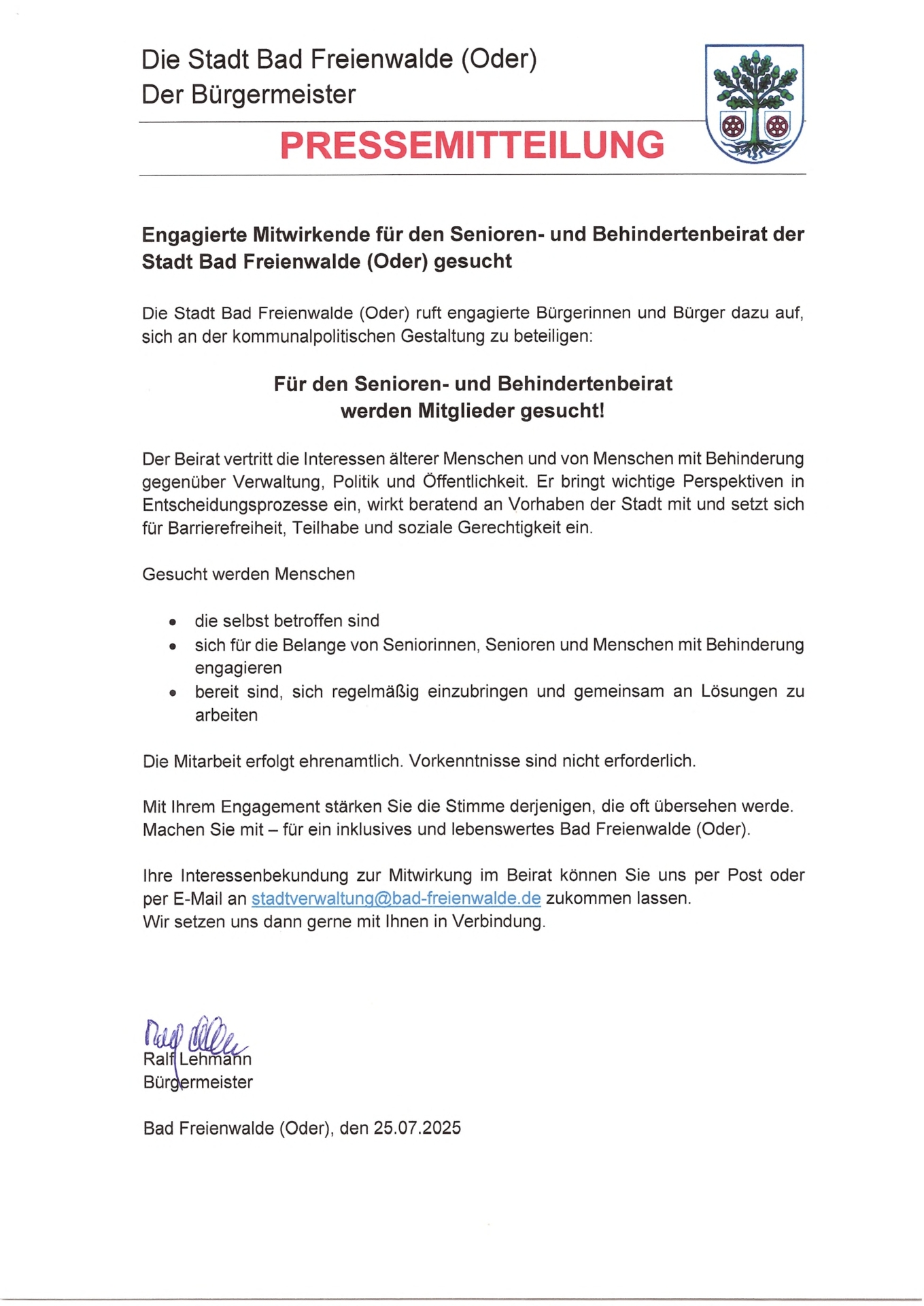 PM Mitglieder SuBb gesucht