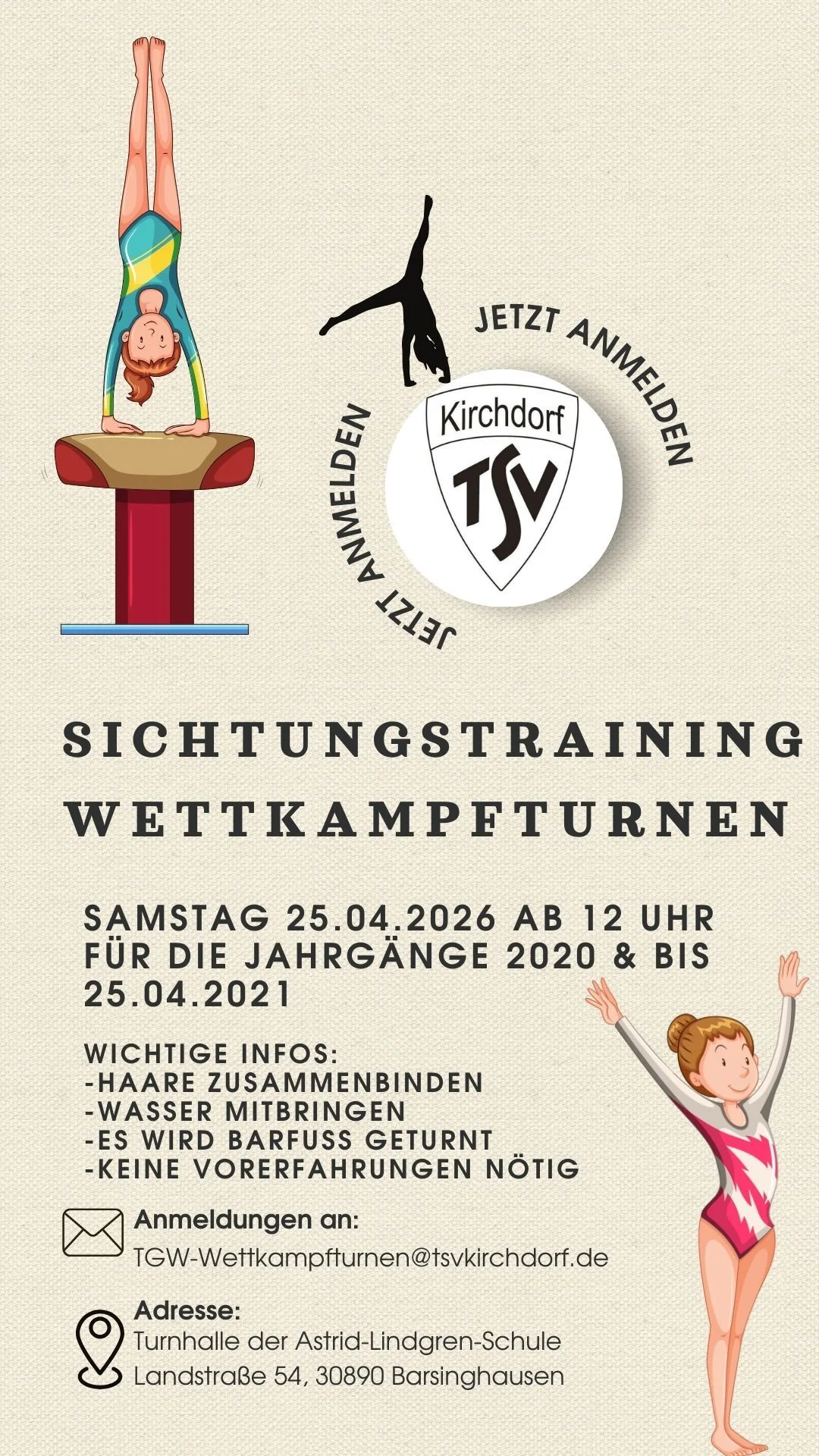 Flyer Sichtungstraining 26