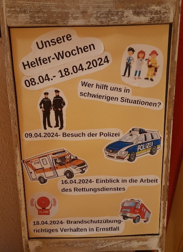 Unsere Helfer-Wochen in der Kita Villa Kunterbunt