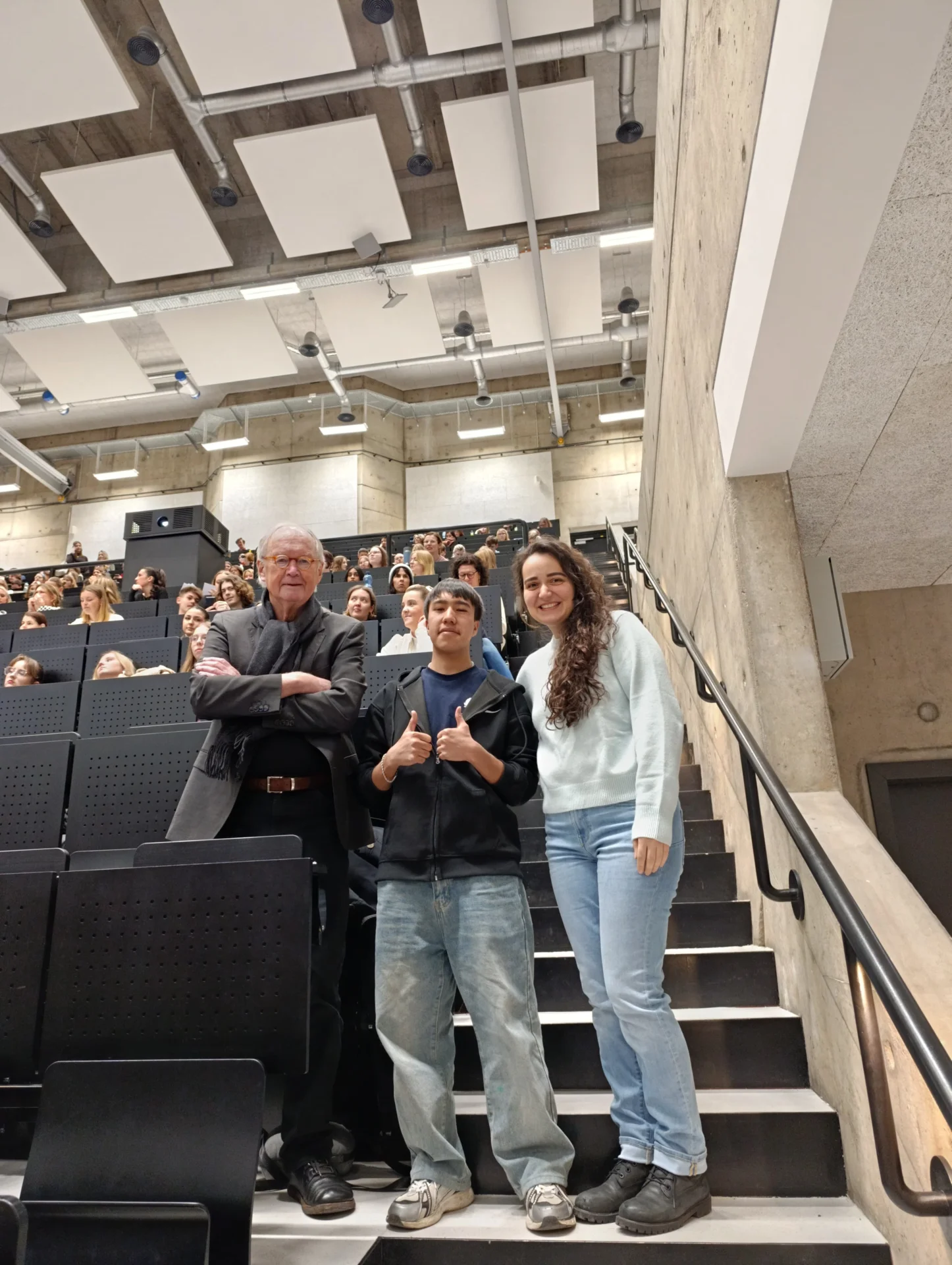 Im Hörsaal mit Prof. Heitmeyer