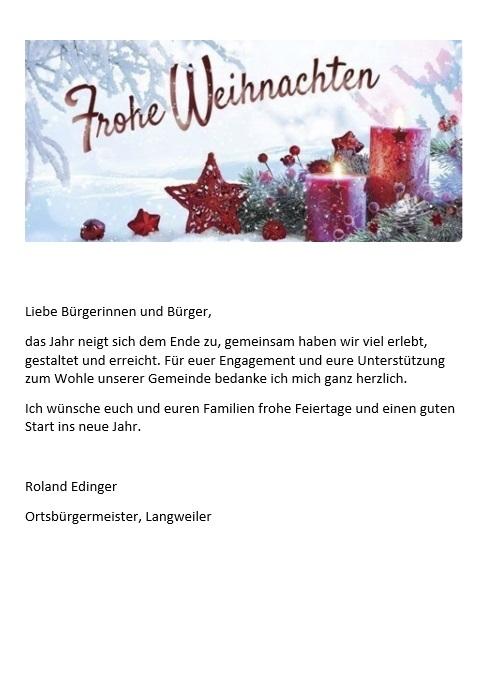 Frohe Feiertage