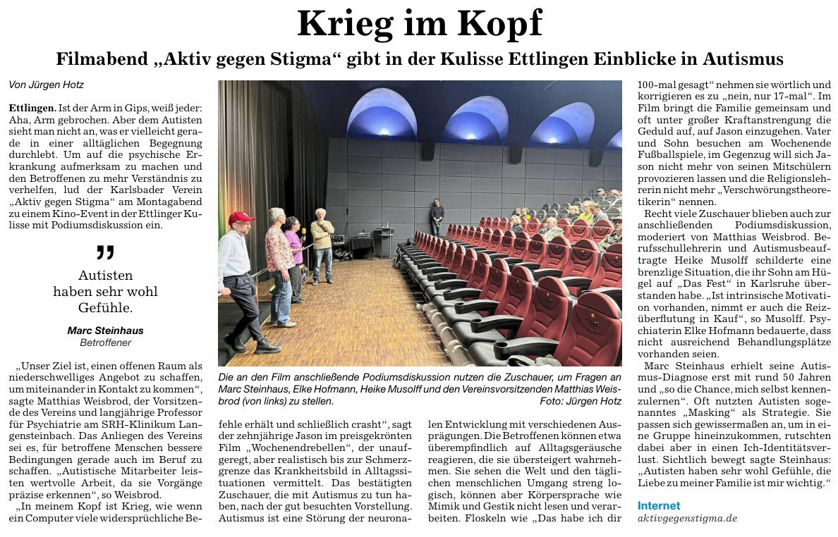 BNN Artikel zu Wochenendrebellen