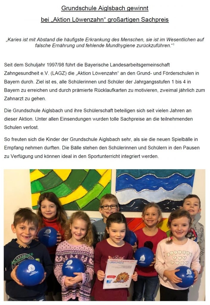 Aktion Löwenzahn Bericht