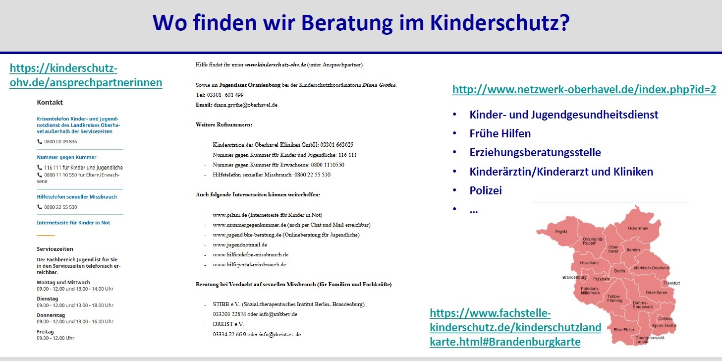 Kontakte für Hilfesuchende