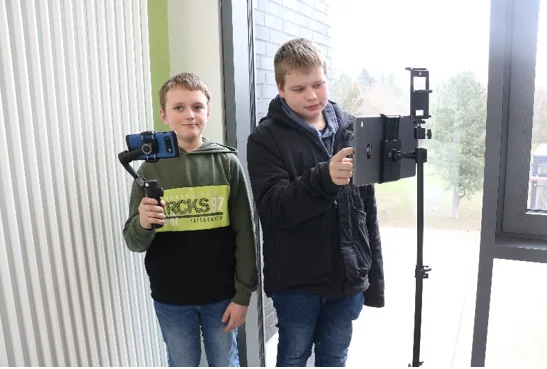 Marvin und Niclas vom Technikteam