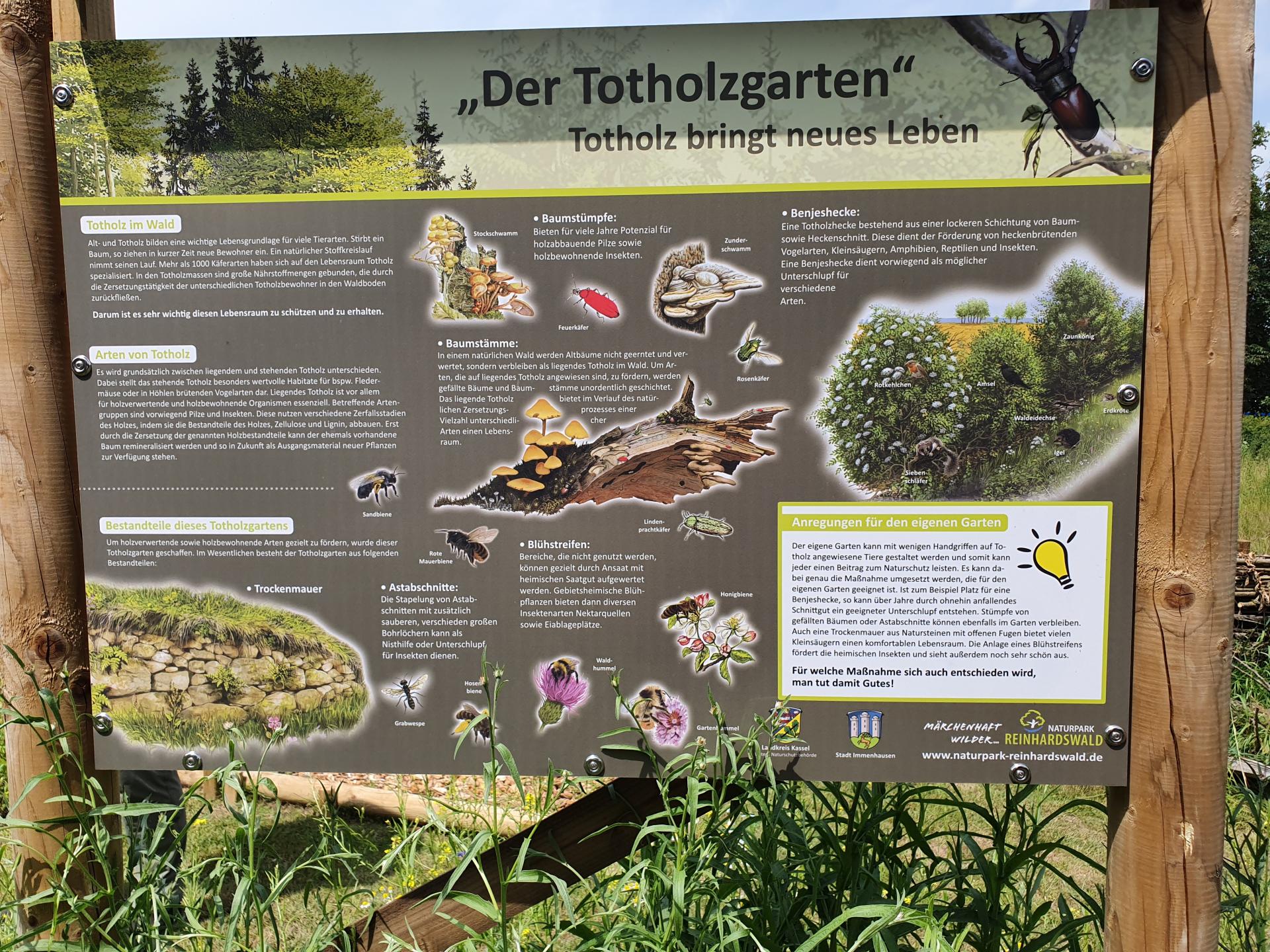 Schild Totholzgarten