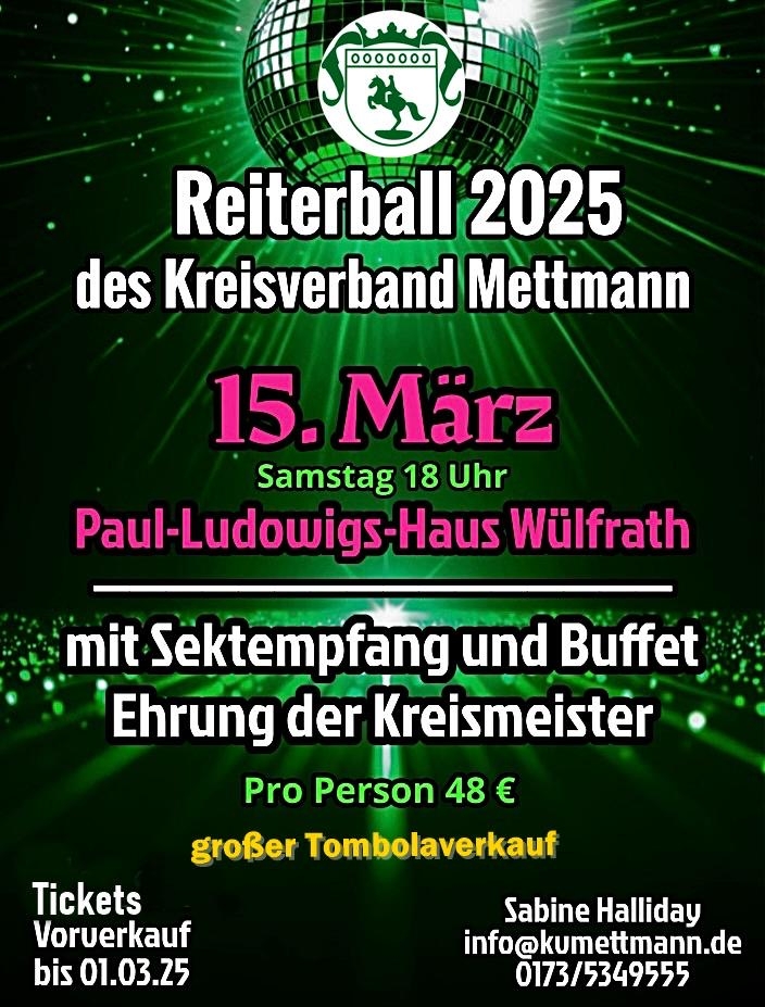Flyer Reiterball 15.03.2025