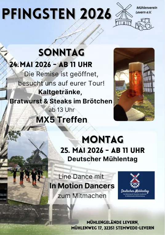 Deutscher Mühlentag 2026 in Levern