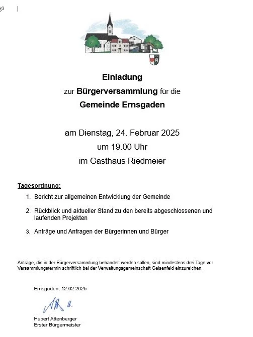 Bürgerversammlung