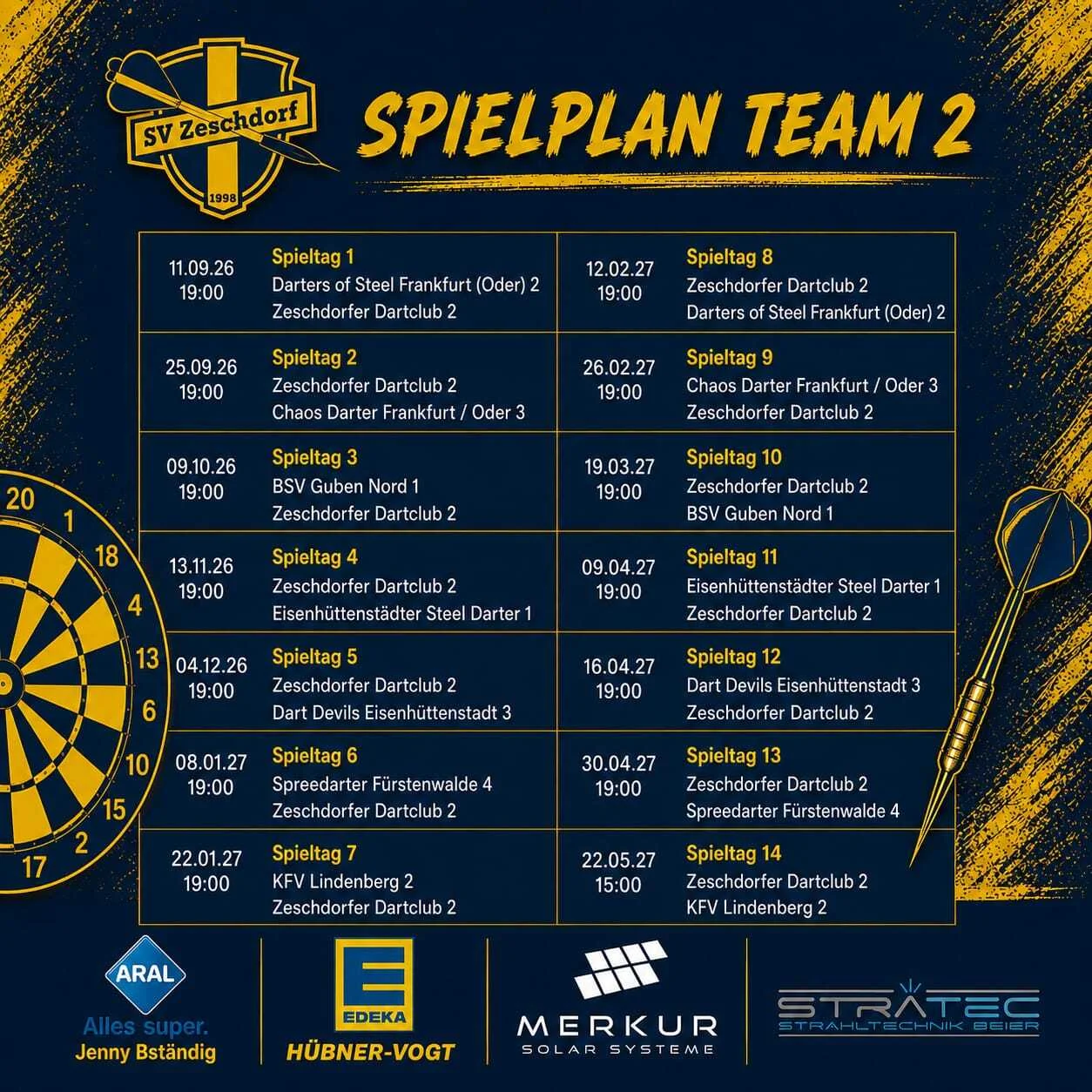 Dart Saison 26-27 Team 2