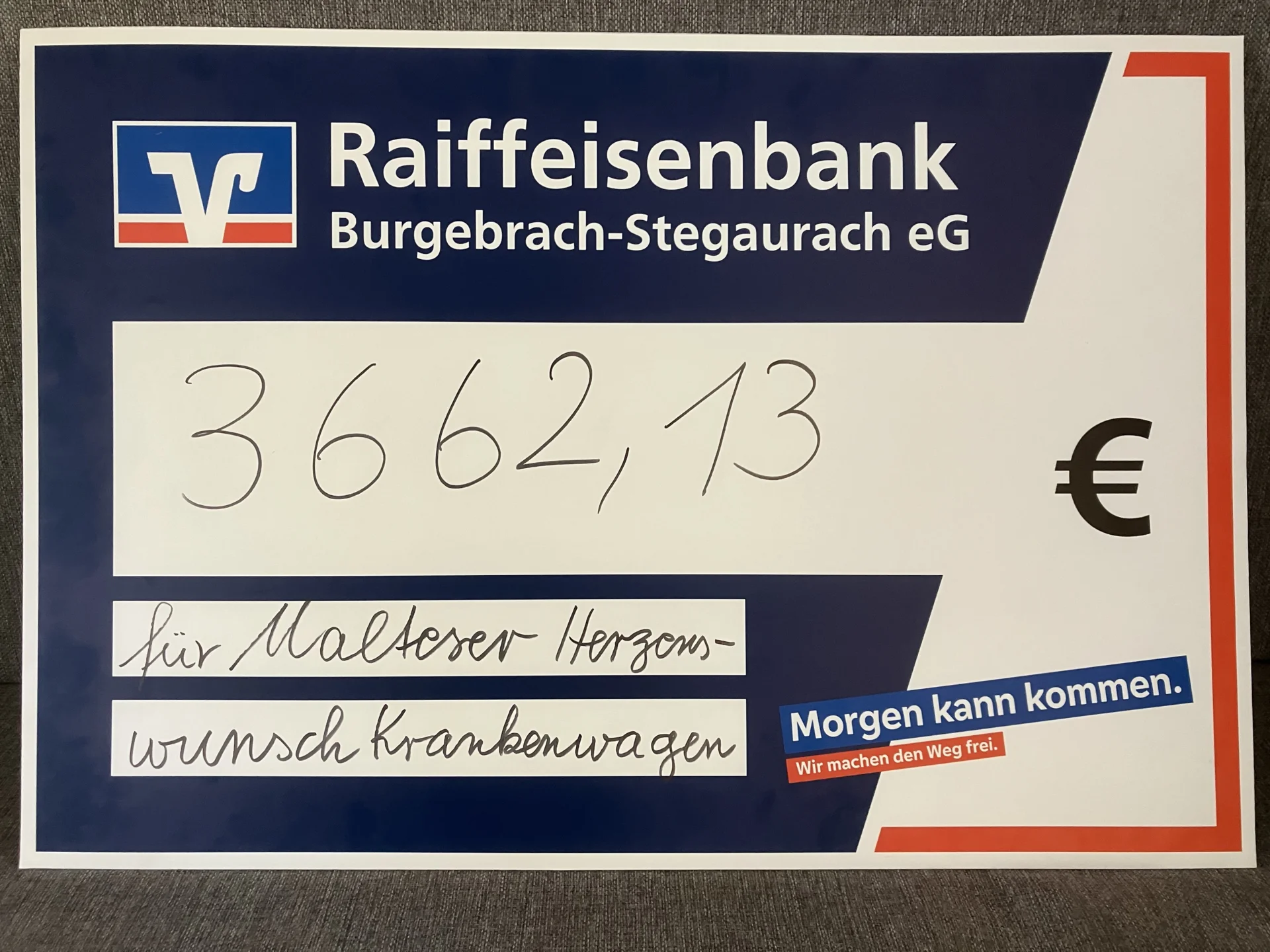 Spendenscheck