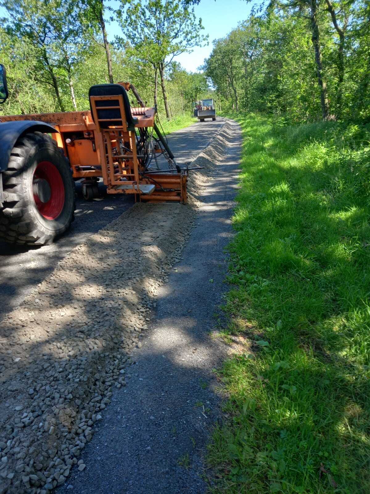 Auffüllen Fahrradweg