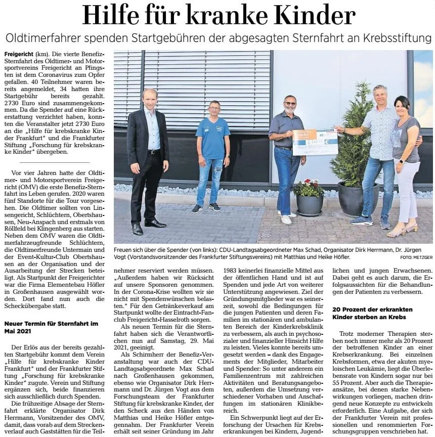 Zeitungsbericht