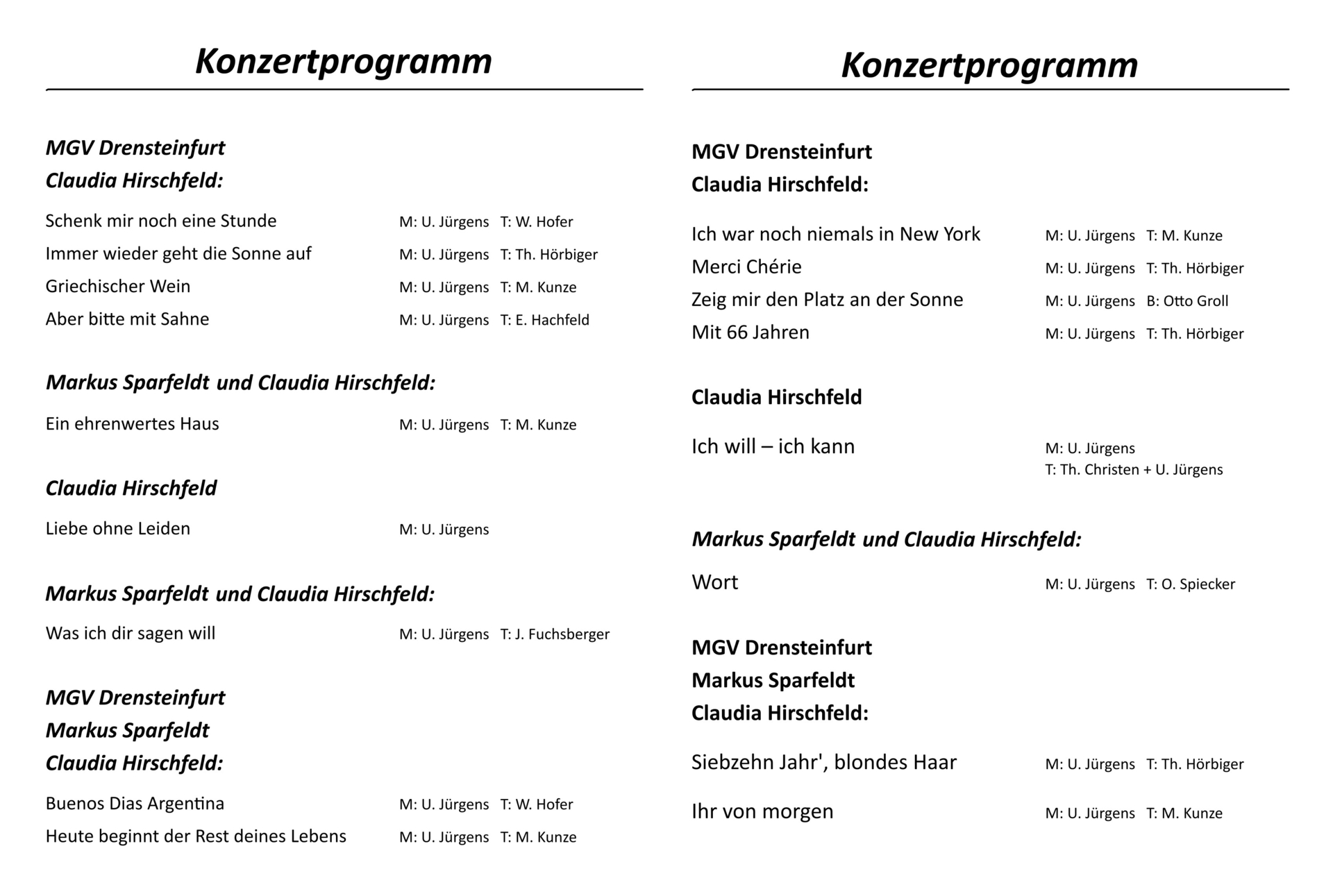 Programm Merci Udo Teil 1+2