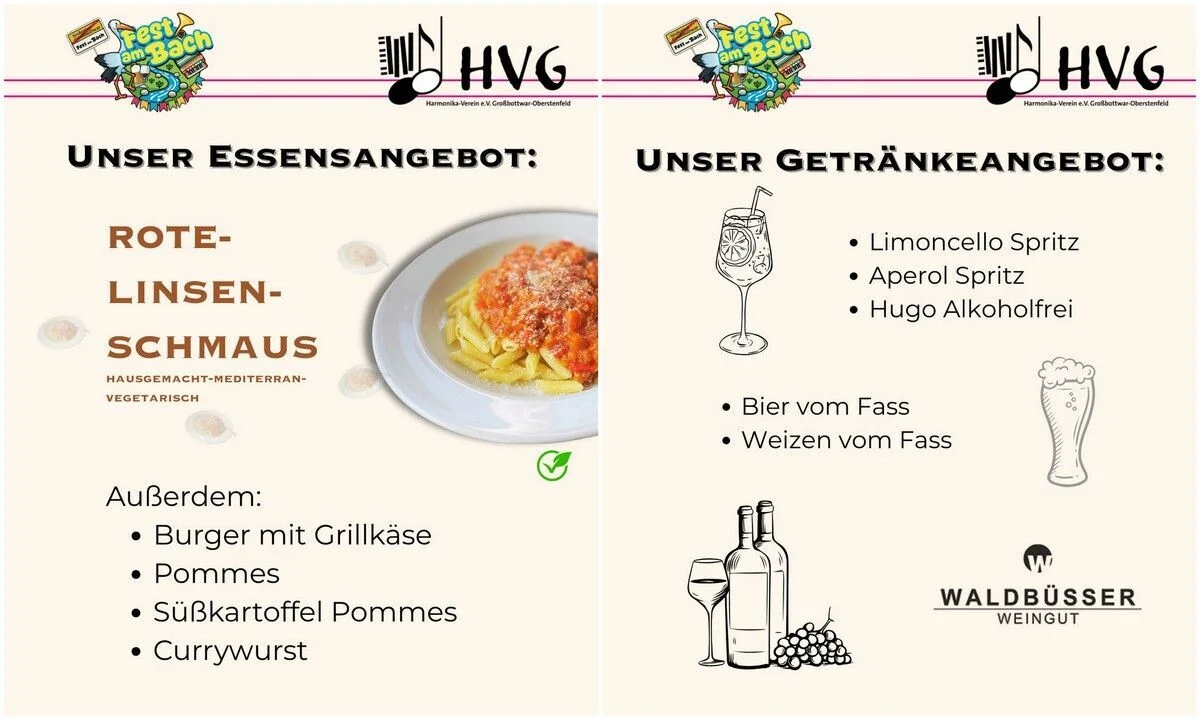 Angebot beim Fest am Bach