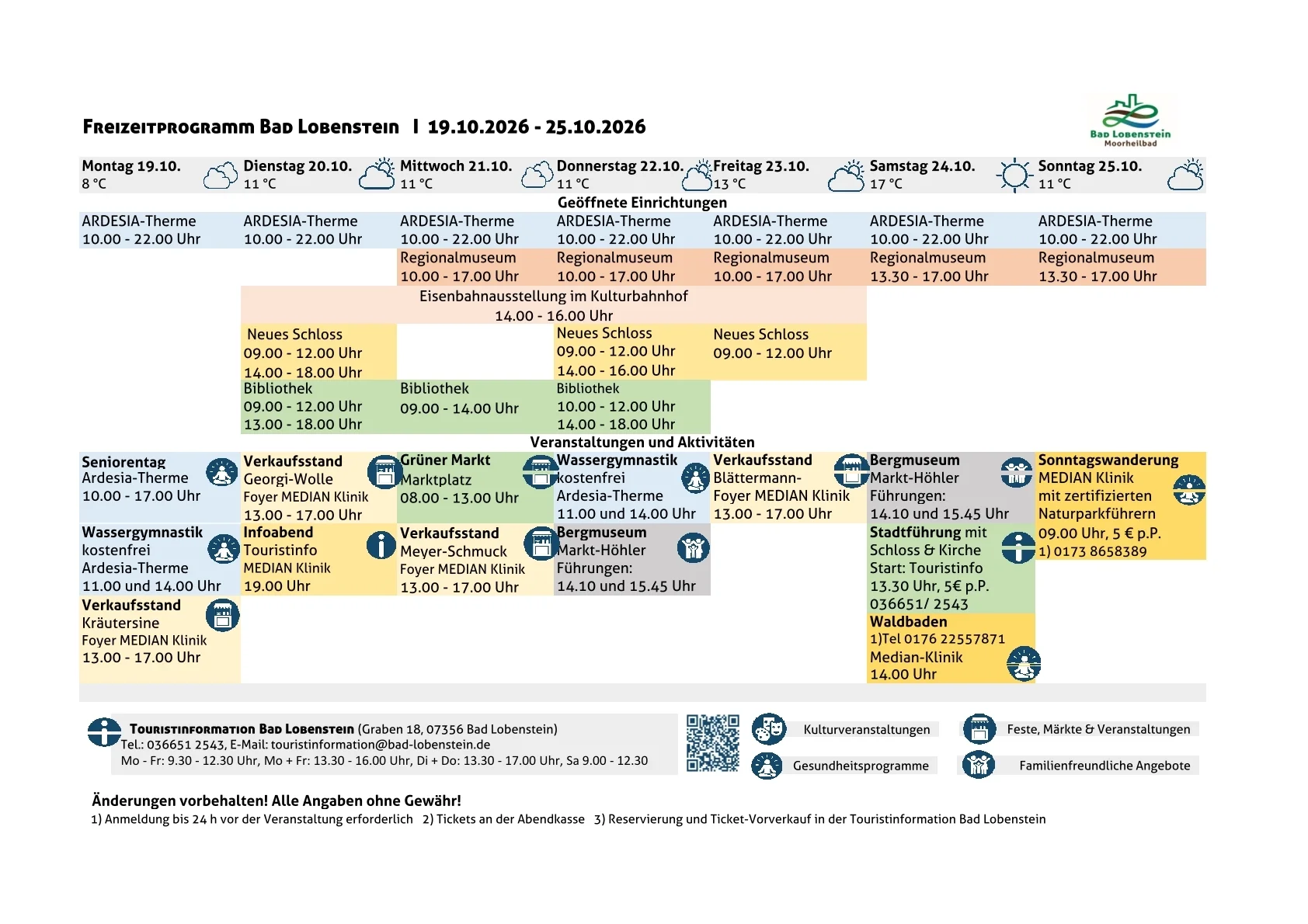 KW 43 Freizeitprogramm