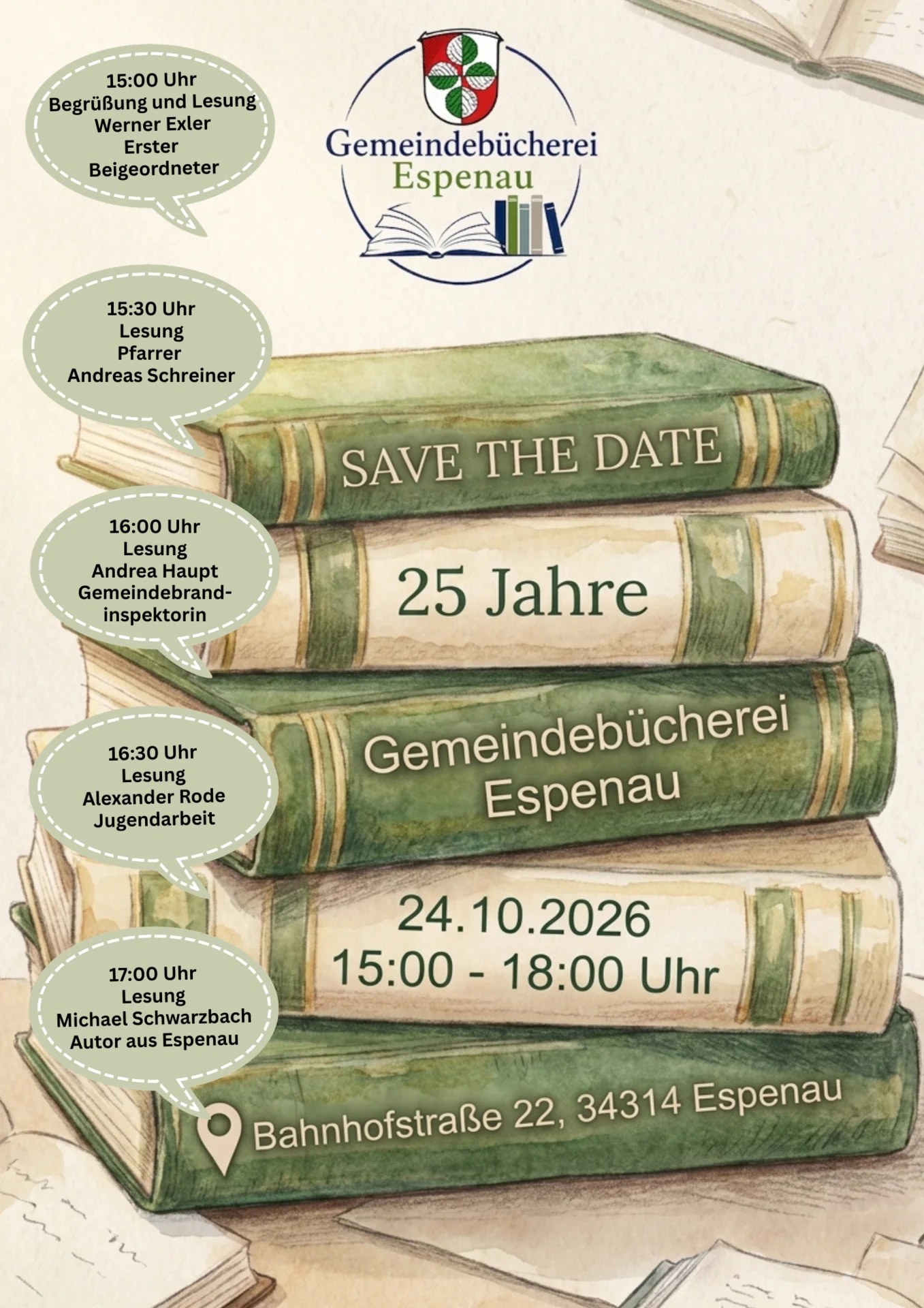 Plakat Bücherei 2026