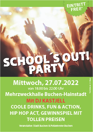 Schools out Party Plakat