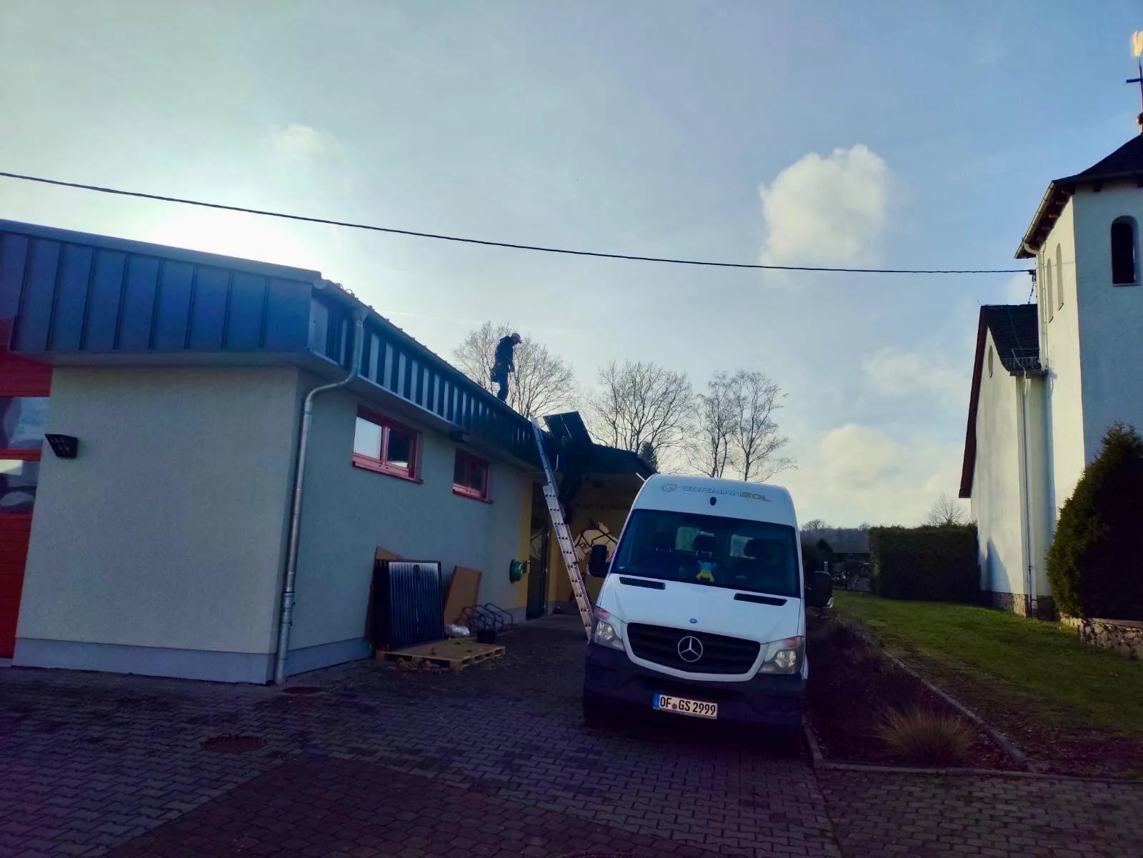 Aufbau Photovoltaik-Anlage
