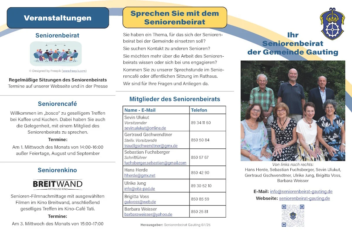 Seniorenbeirat Flyer Vorne